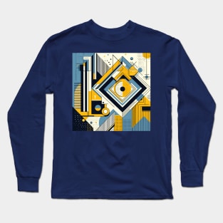 Abstract BluYel3 Long Sleeve T-Shirt